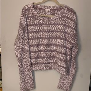 Lavender/white Stripe Sweater